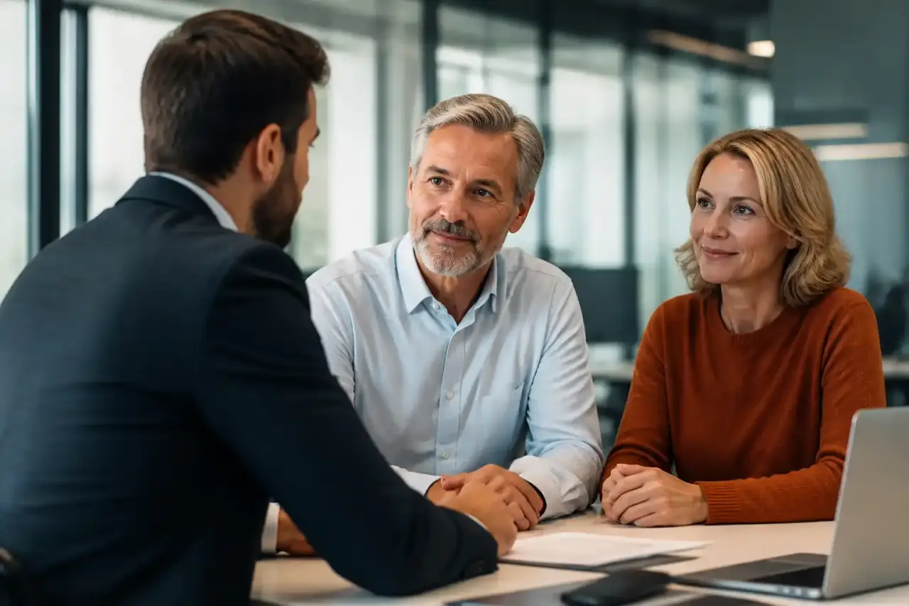 Poignée de main confidentielle entre dirigeants lors d’une cession de PME familiale